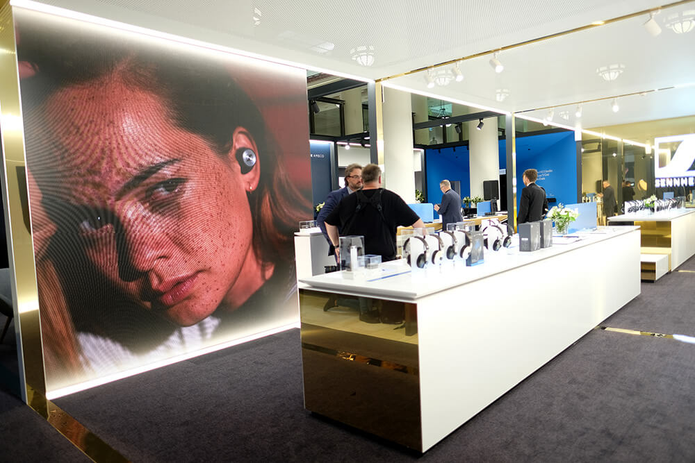 indoor Sennheiser LED screen