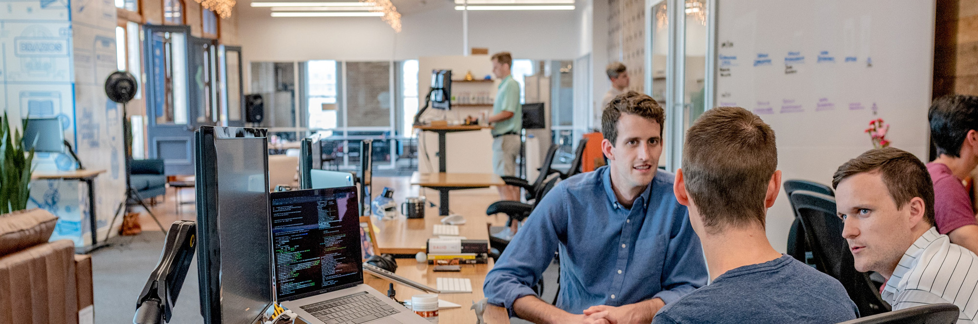people at the new modern workplace