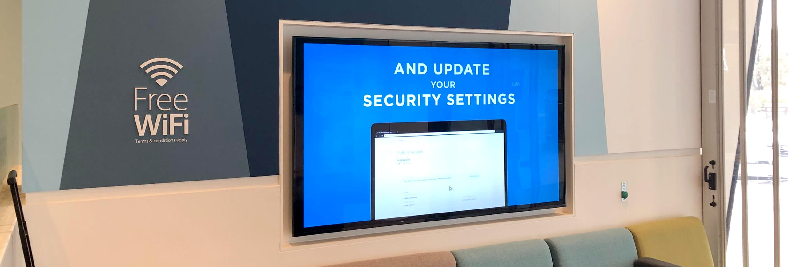 indoor digital signage inside the ANZ lobby